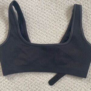 NWT Nike Skims Micro Scoop Black Ribbed Bralette, M